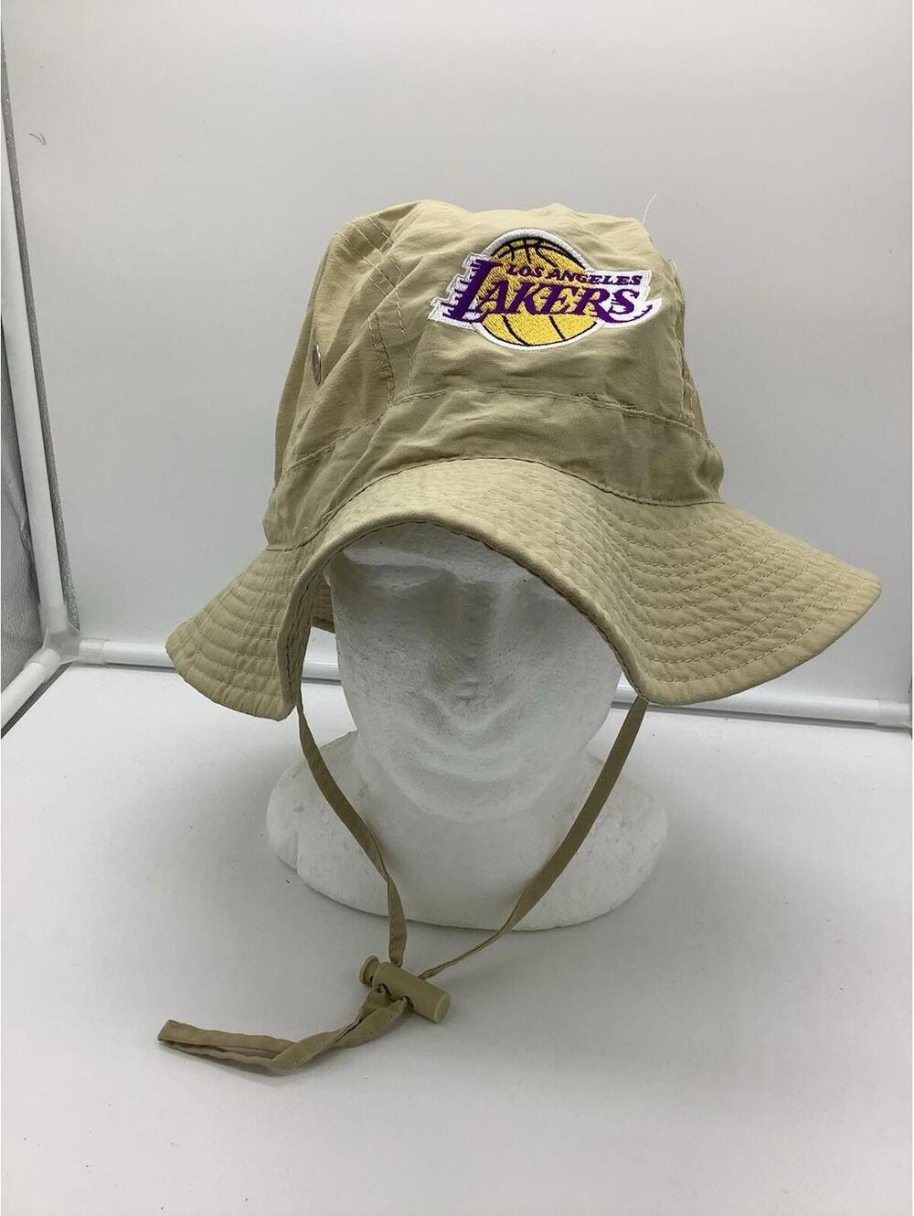 Los Angeles LA Lakers Tan Bucket Sun Vintage Boonie Hat Cap NBA Basketball